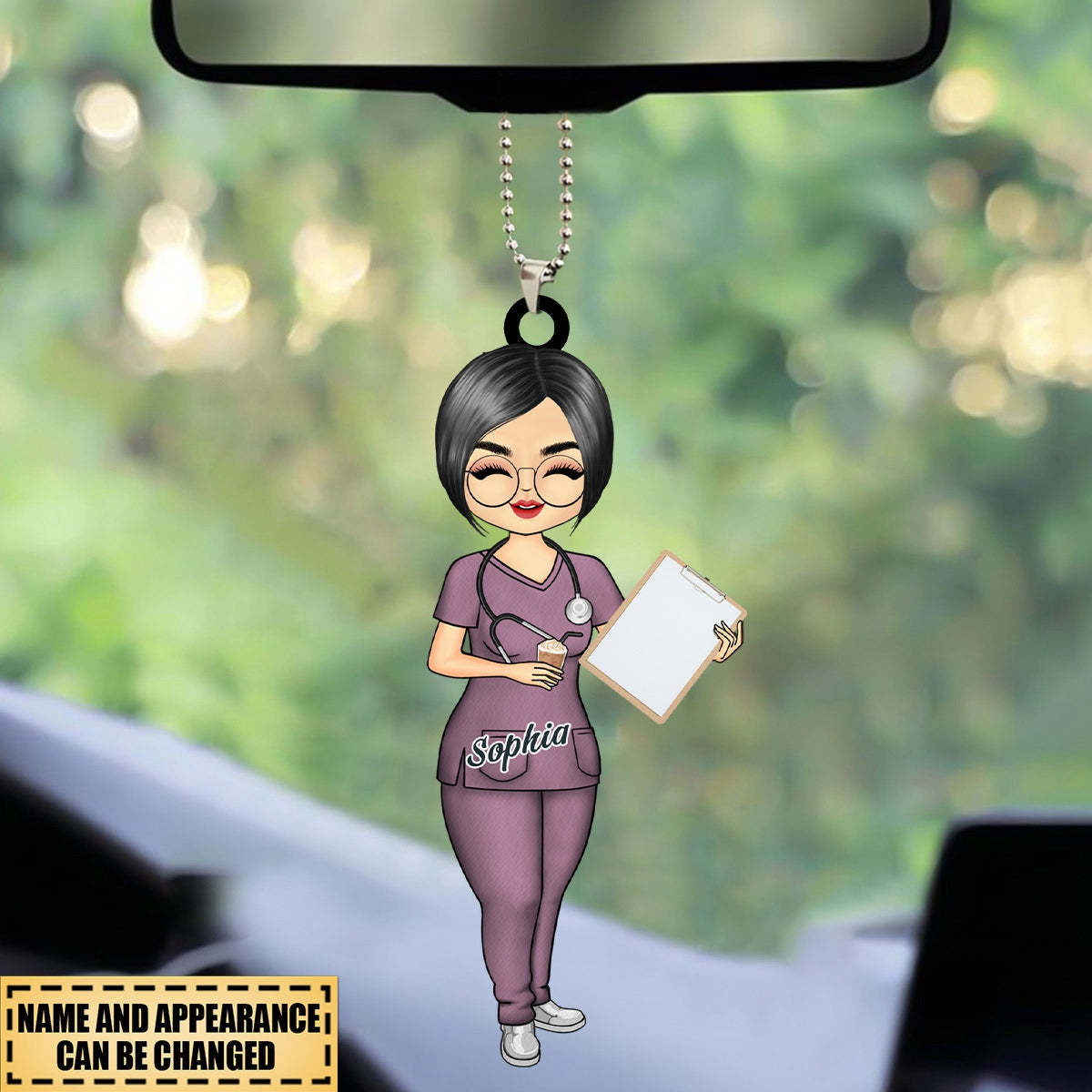 Gift For Nurse - Nurse Vector - Personalized Acrylic Car Ornament