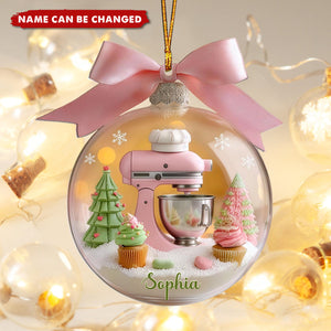 Custom Baking Mixer Acrylic Ornament – Personalized Christmas Decor for Bakers