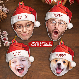 Custom Photo Dear Santa Stop Judging Me - Family Personalized Custom Ornament - Acrylic Custom Shaped - Christmas Gift For Family Members