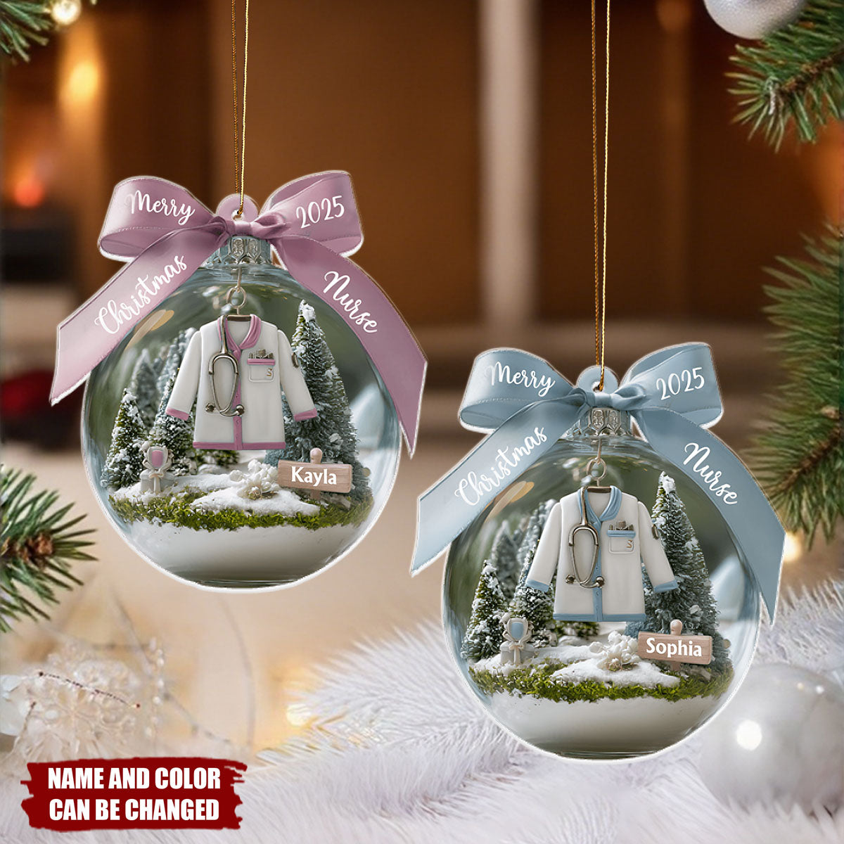 Awesome Nurse - Personalized Christmas Acrylic Ornament