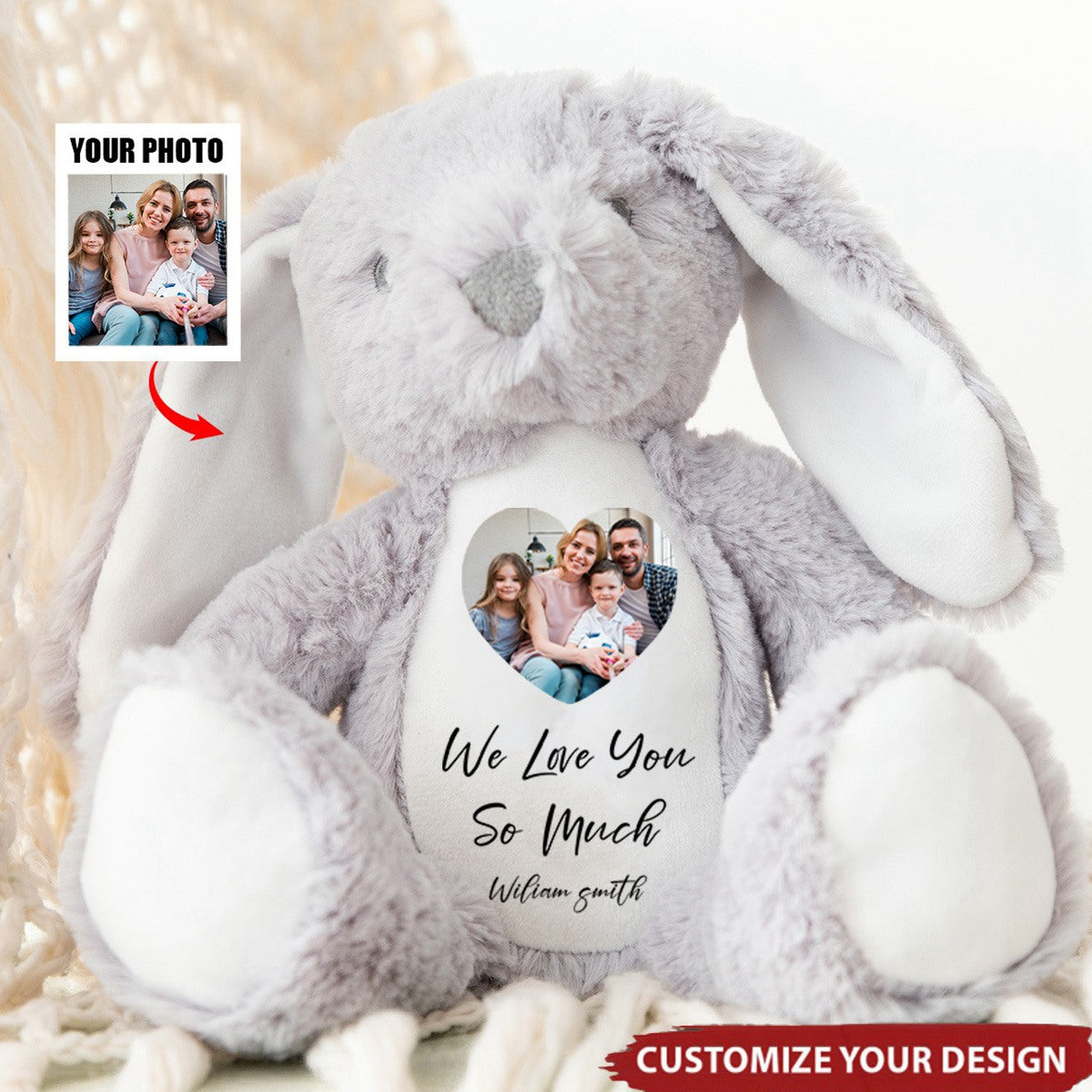 Personalized Photo Teddy, Keepsake Picture Gift - Picture Teddy Bear