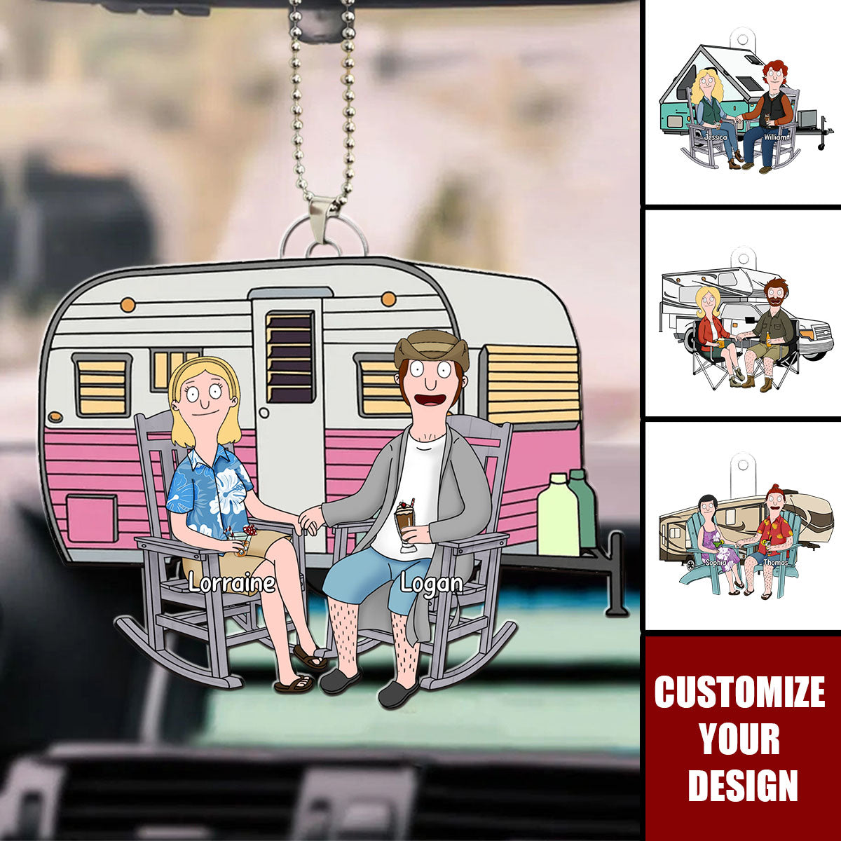 Camping Couple Together - Personalized Acrylic Ornament