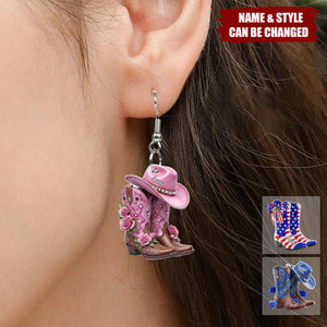 Cowgirl Boots - Personalized Cowgirl Earrings