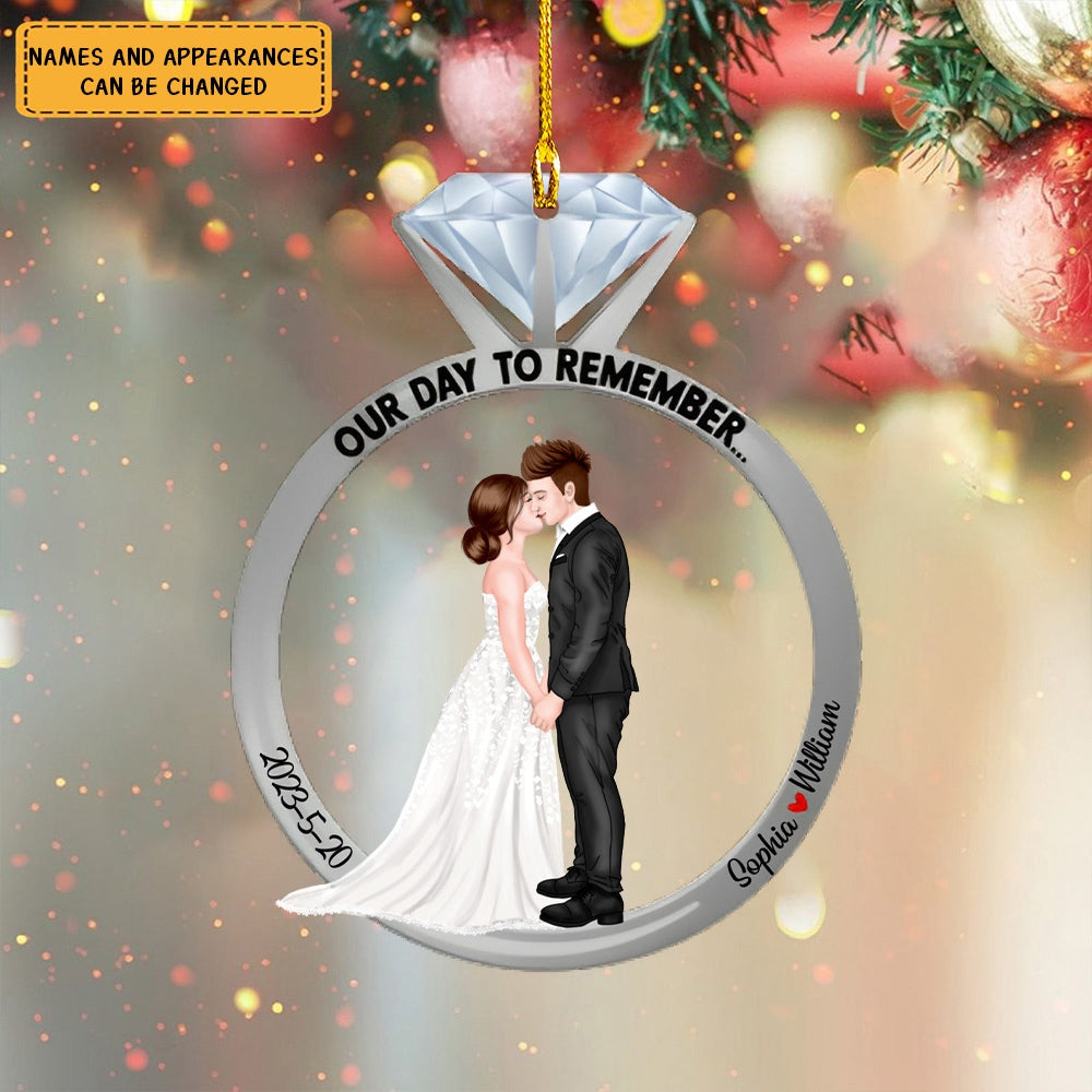 Couple Personalized Transparent Ornament - Christmas Gift For Couple, Anniversary Gift Idea