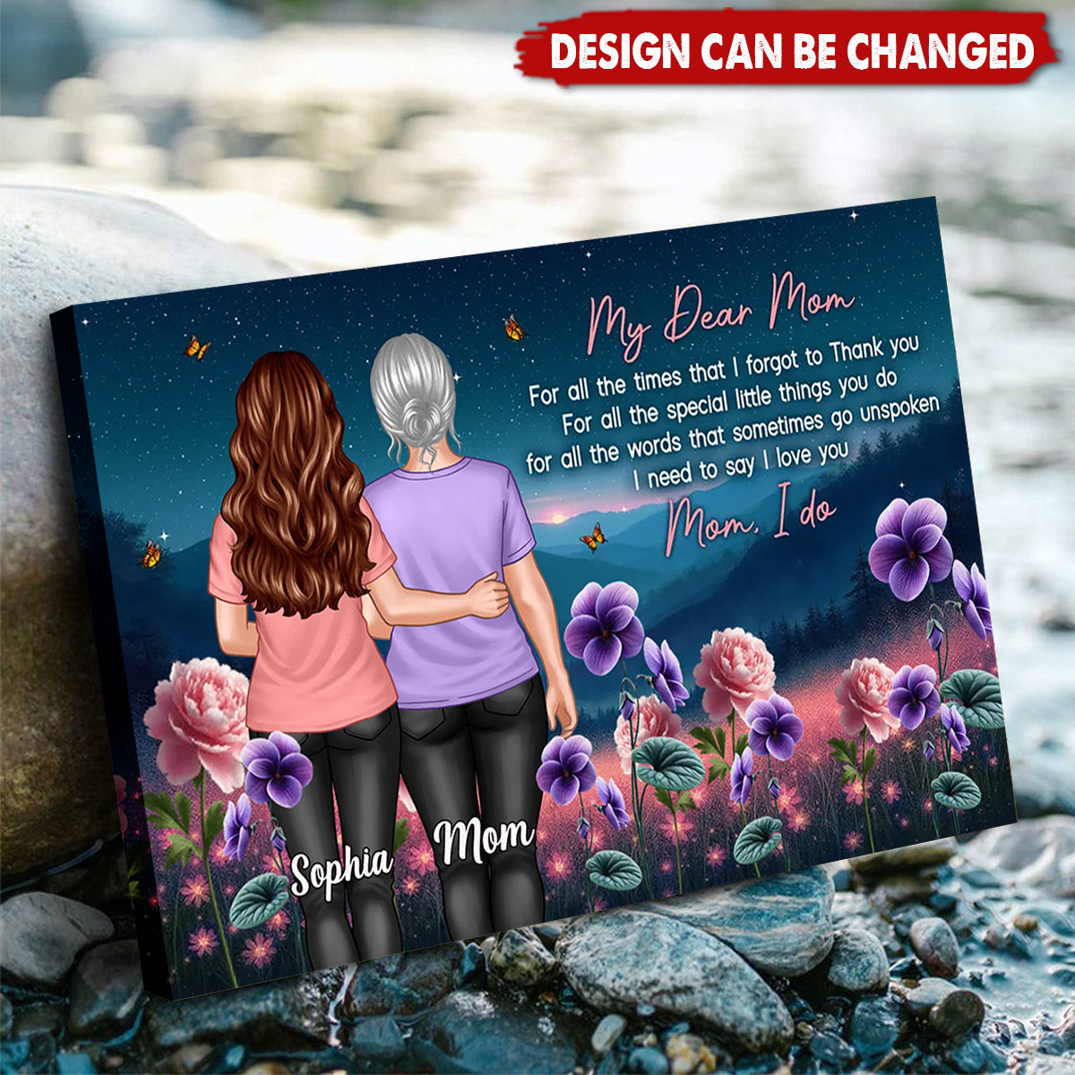 Mom Thank You Gift, Mother's Day Gift From Daughter Birth Flower Personalized Poster