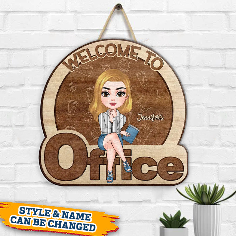Personalized Door Sign - Birthday Gift For Office Staff - Welcome To My Office