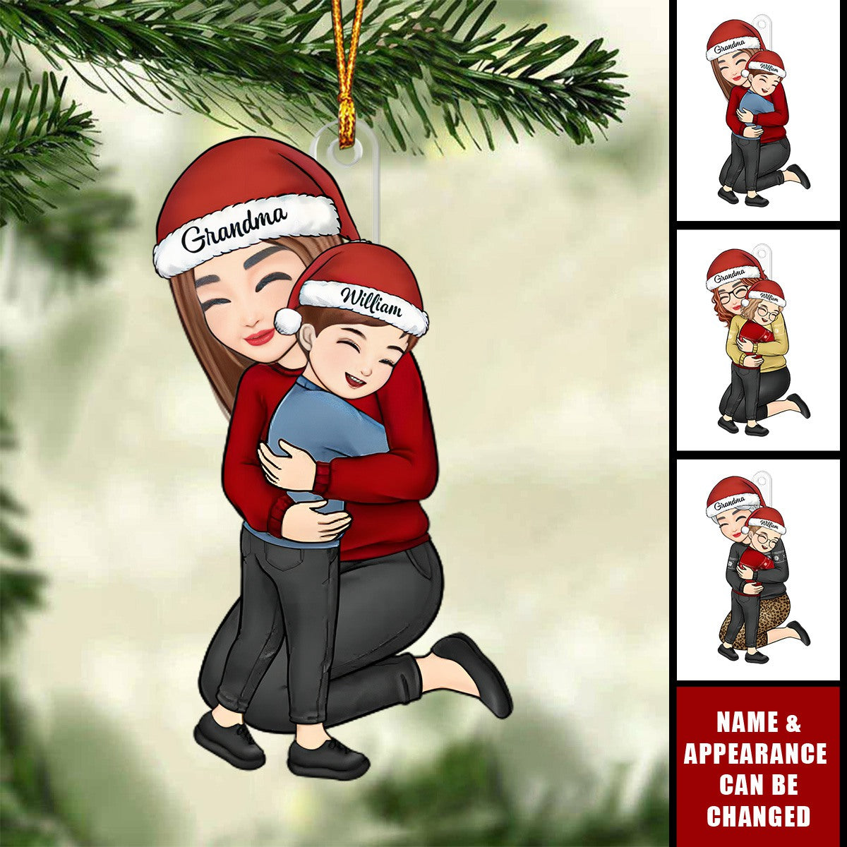 You Are In My Heart Forever, Nana - Family Personalized Custom Ornament - Acrylic Custom Shaped - Christmas Gift For Grandma