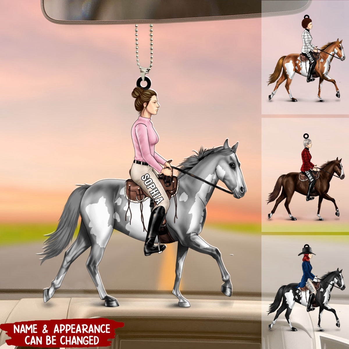 Personalized Gifts Custom Horse Riding Ornament For Horse Lovers, Friends
