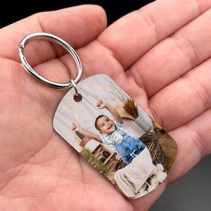 Personalized Photo Keychain Gift For Dad-World's Greatest Dad-Custom Keychain with Picture-Special Gift For Father-Gift From Kids