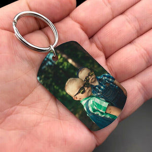 Personalized Photo Keychain Gift For Dad-We Love You Daddy-Custom Keychain with Picture-Special Gift For Father-Gift From Kids-Father's Day Gift