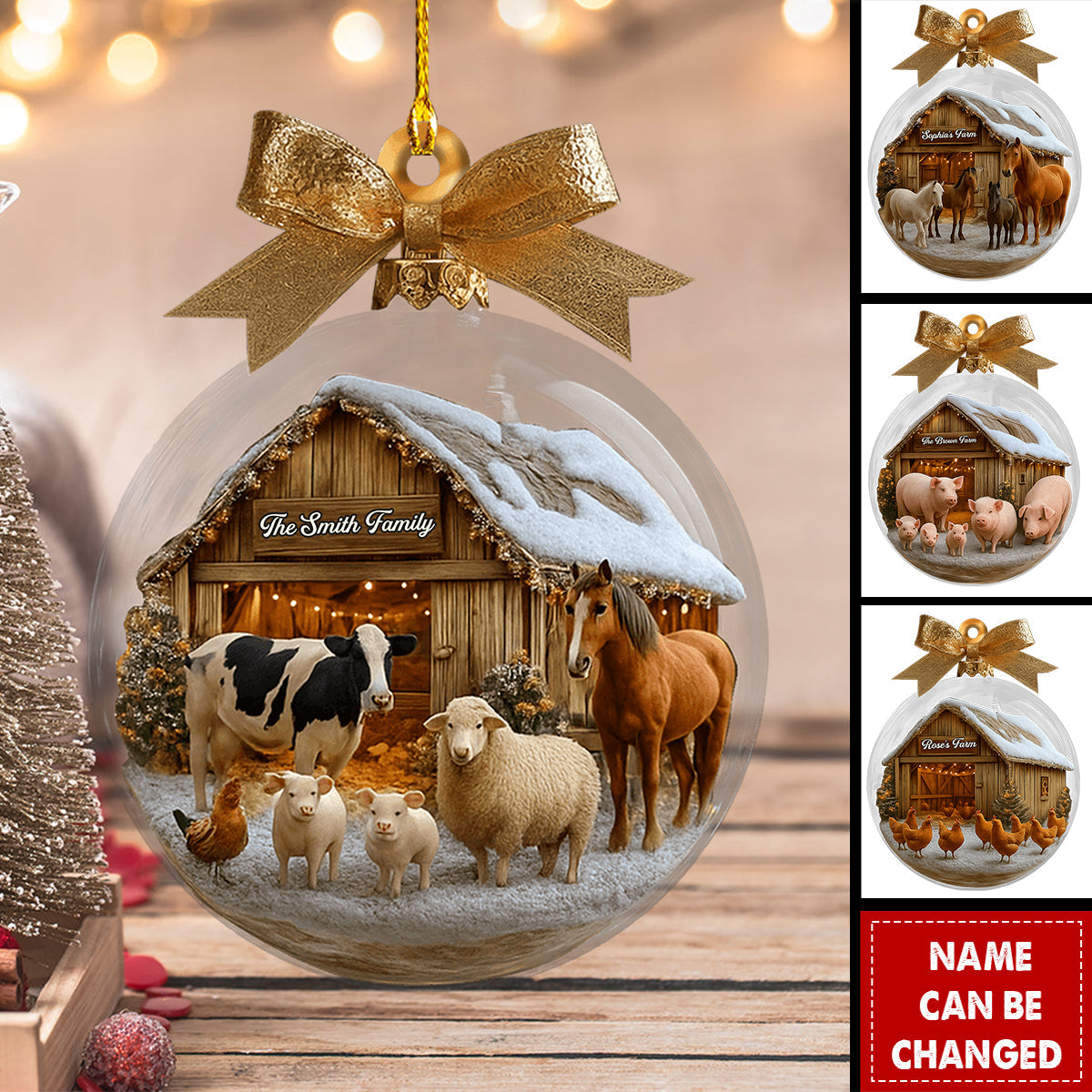 Christmas On The Farm - Personalized Farmer Ornament