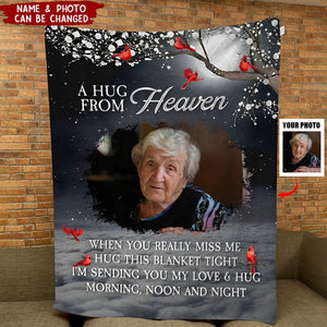 A Hug From Heaven - Personalized Photo Blanket