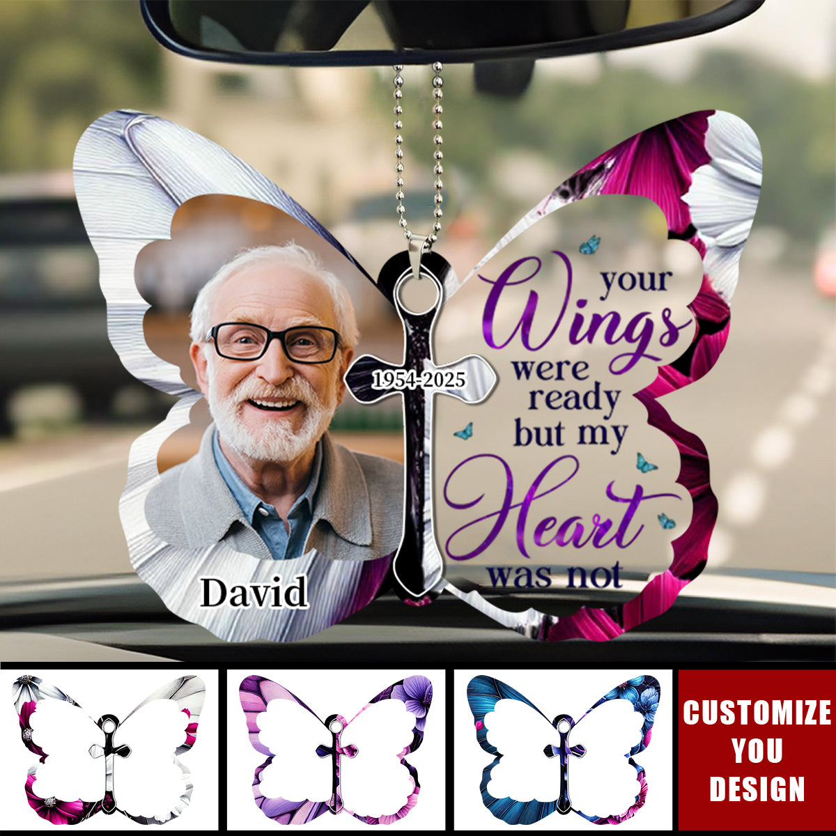 Custom Photo In Memory, I Am Always With You - Memorial Personalized Car Ornament