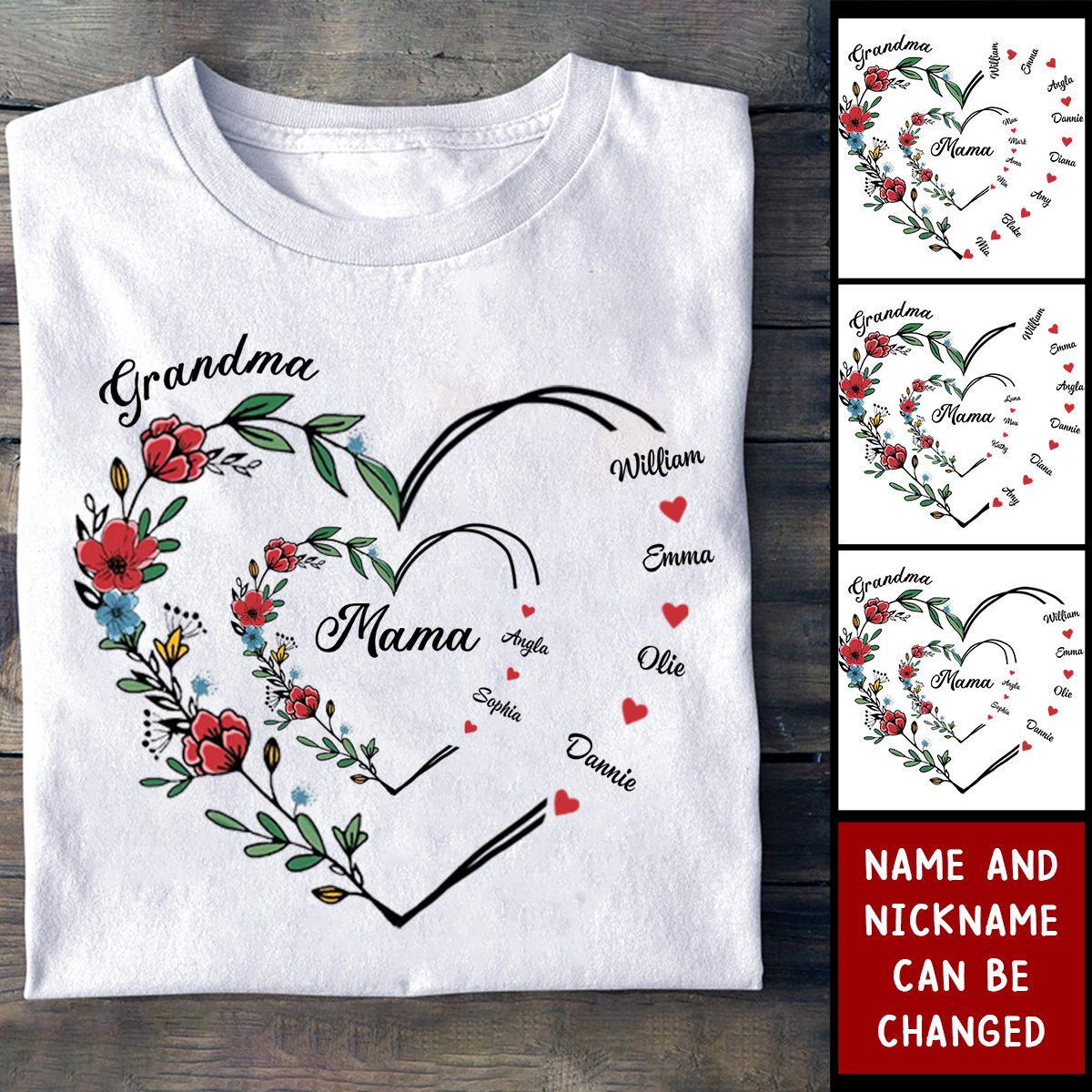 I Love You Forever & Always - Family Personalized Custom Unisex T-shirt - Gift For Mom, Grandma