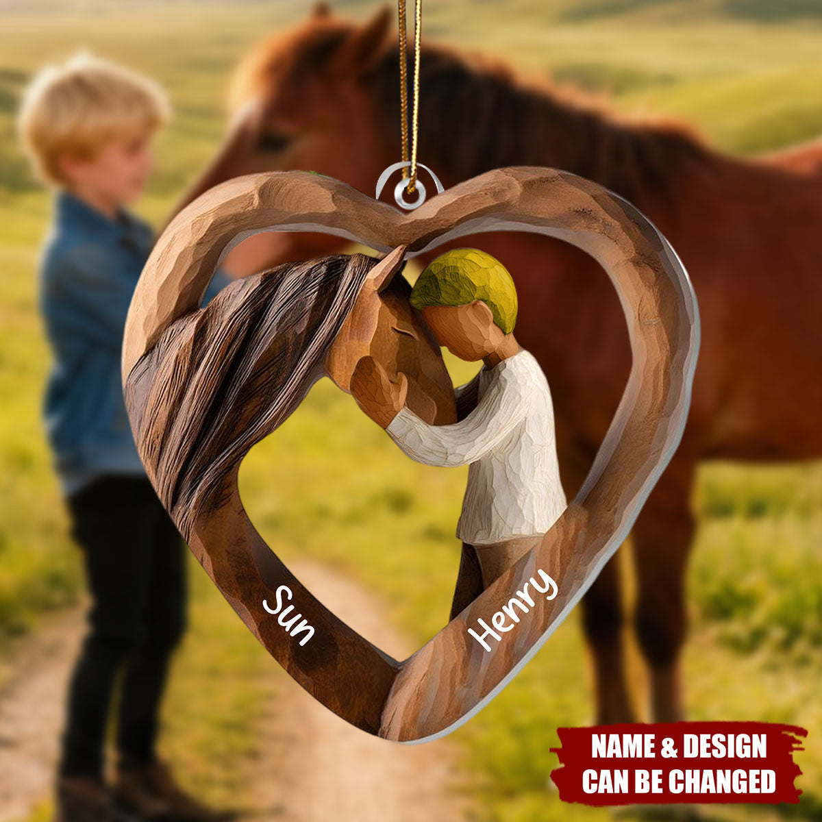 Equestrian Bond - Personalized 1-Layer Acrylic Ornament