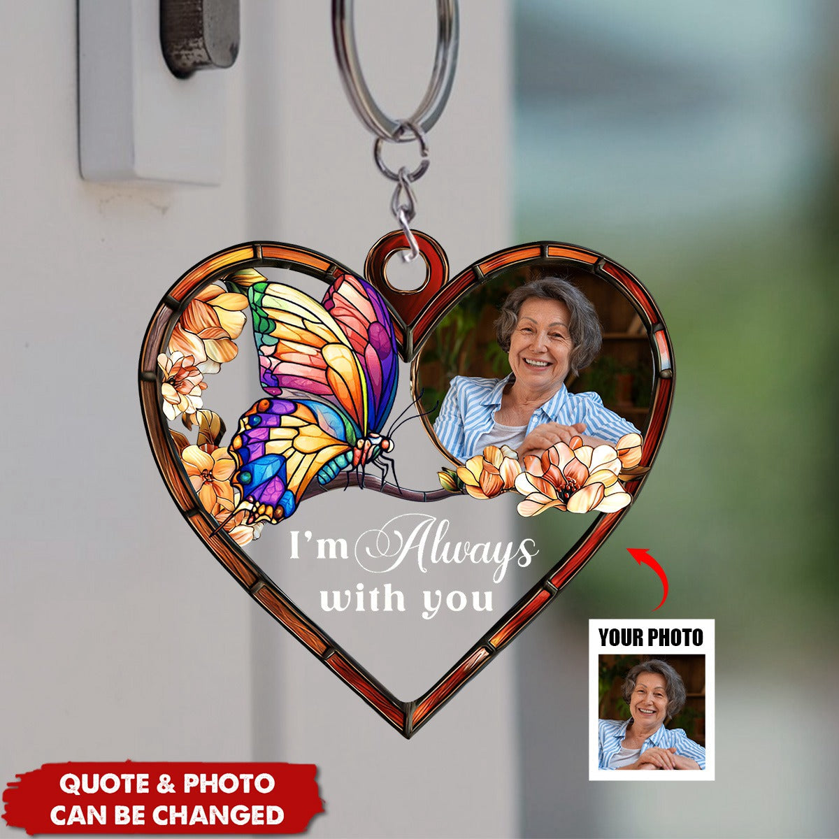 I'm Always With You - Personalized Gift Grandma's Favorite Acrylic Keychain