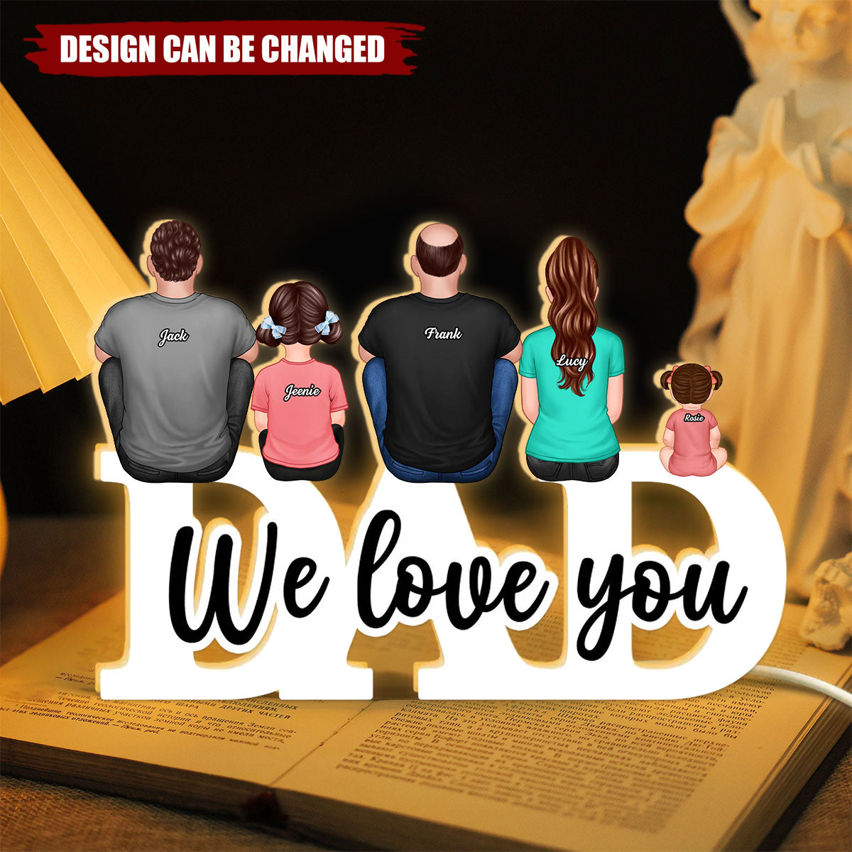 Dad We Love You Personalized Light Box, Gift For Dad