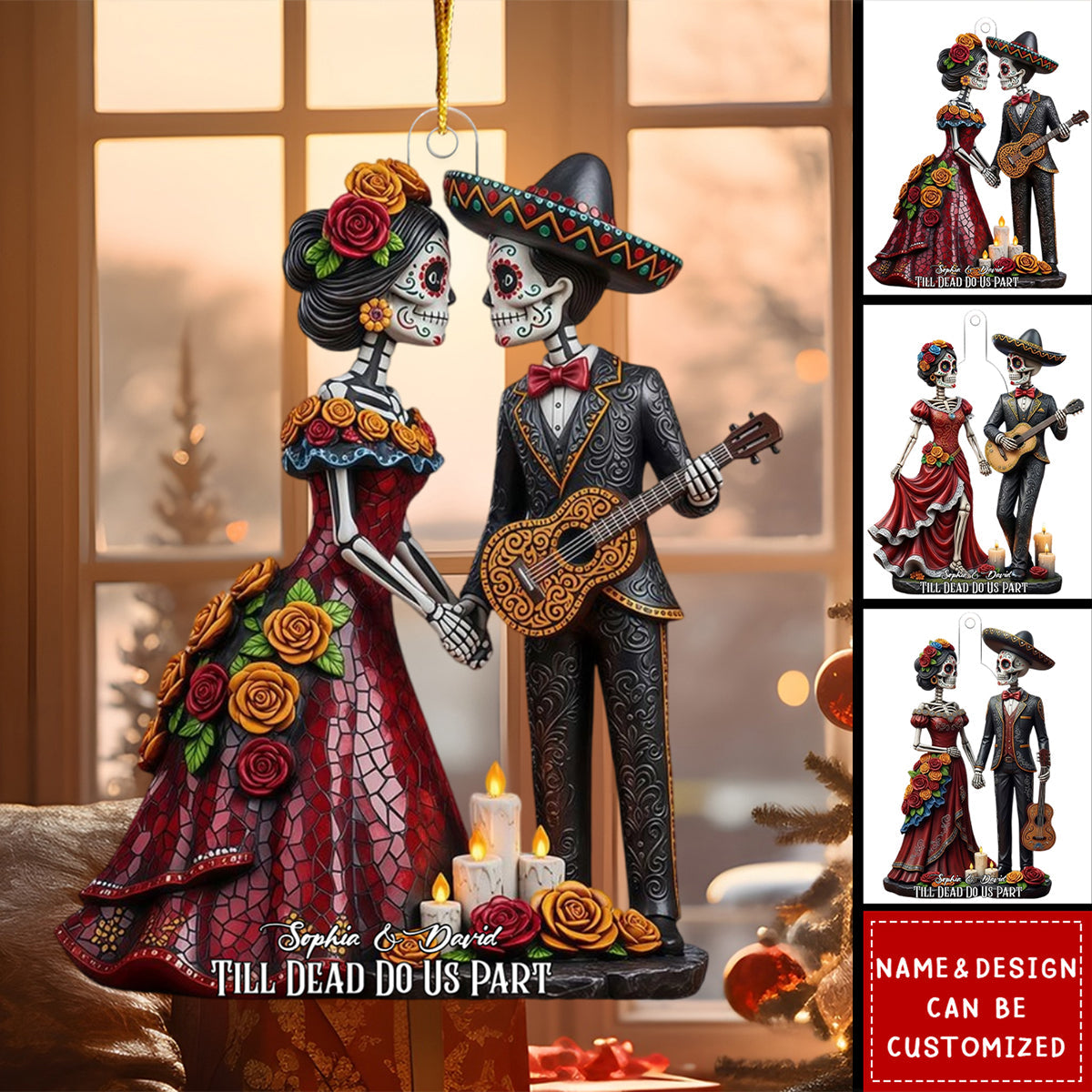 Till Dead Do Us Part - Personalized Christmas Acrylic Ornament