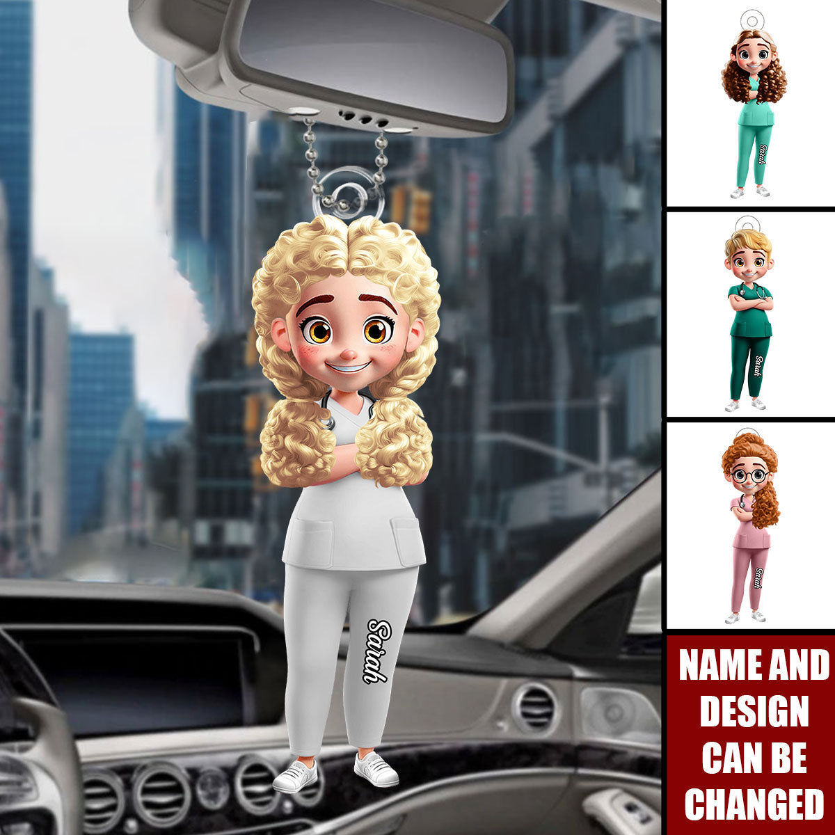 3D Effect Nurse Nutrition Facts  - Personalized Acrylic Ornament