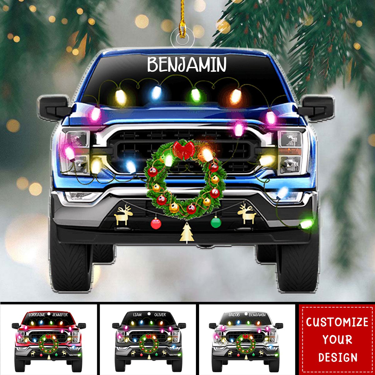 FD Car - Personalized Acrylic Ornament - Christmas Gift For FD Lover