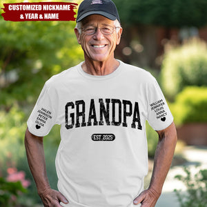 Personalized Papa Shirt With Est Year Dad T-Shirt, Gift for Papa With Est Date