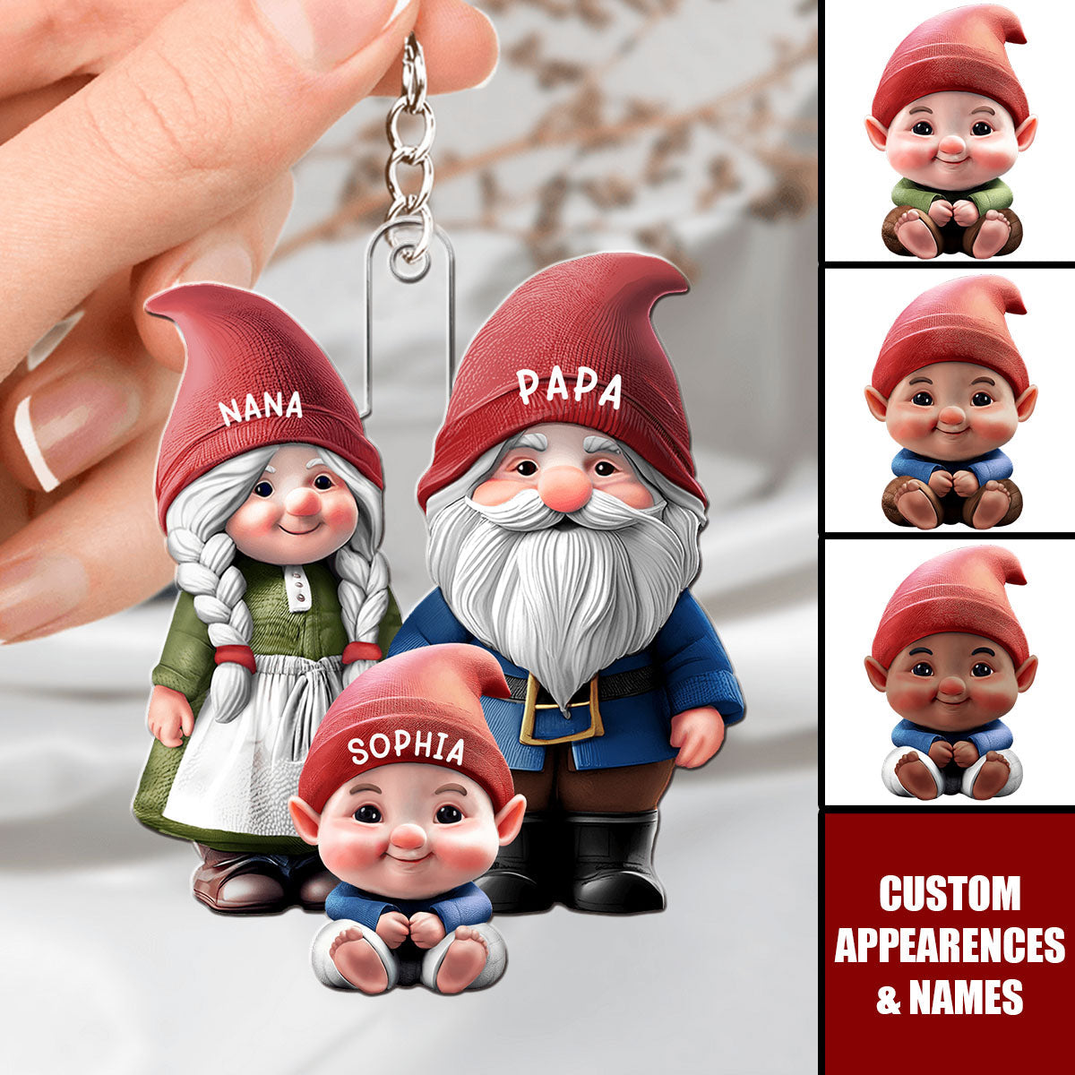 Dwarf There's No Place Like Grandma & Grandpa's House - Personalized Keychain