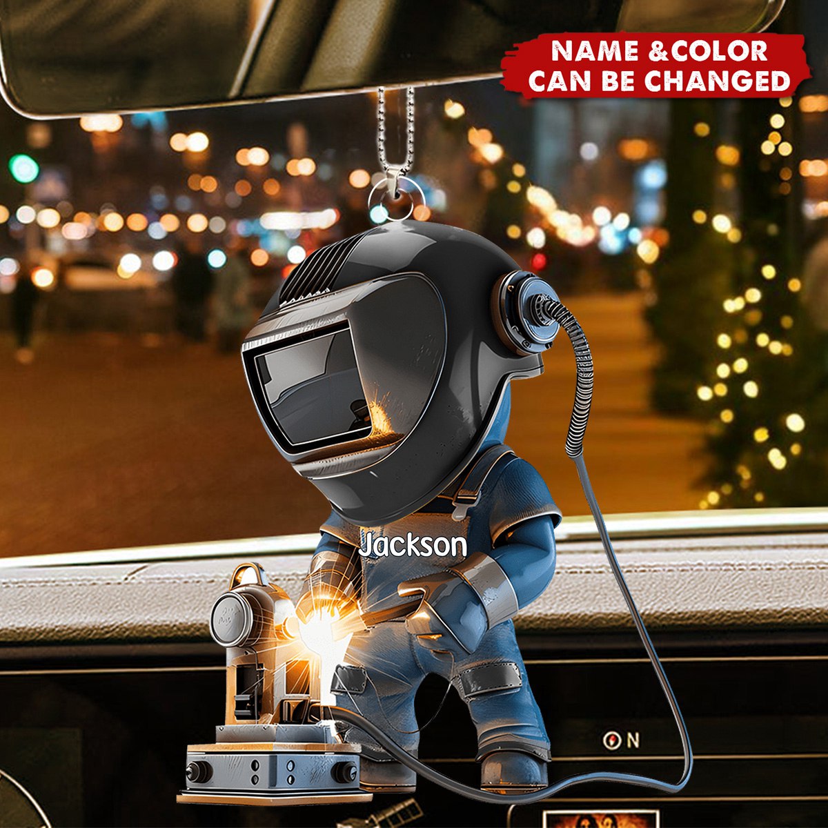 Working Welder Personalized Ornament, Gift For Welder