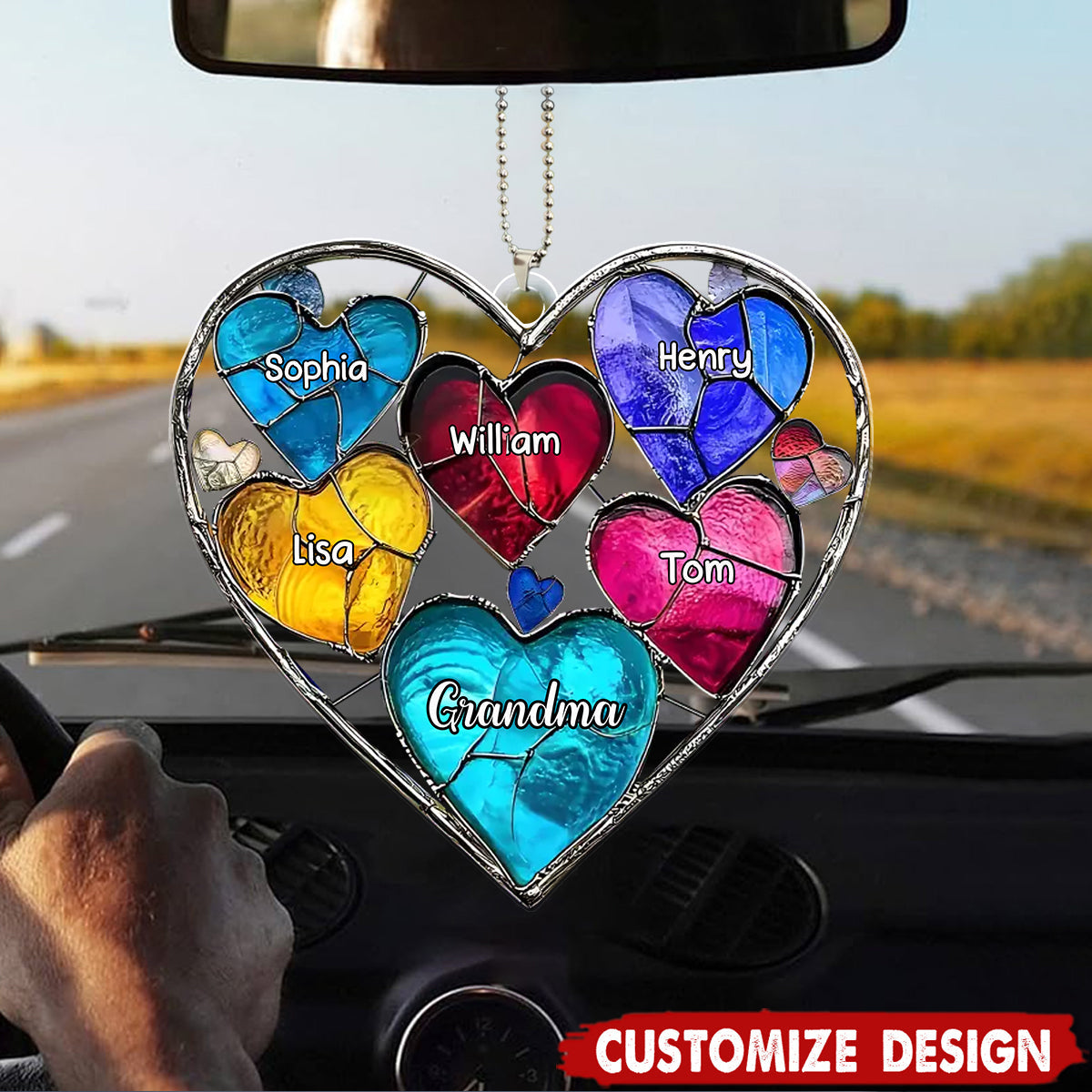 Grandma's Mom's Sweethearts - Personalized Grandma Ornament