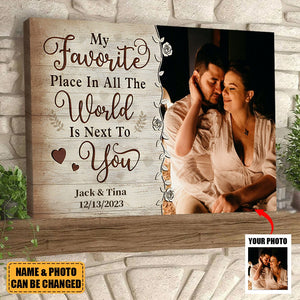 Favorite Place In All The World, Personalized Poster, Anniversary Gift For Couple, Custom Photo