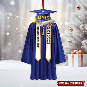 Personalized Graduation Ornaments Class of 2025 Graduation Gown Ornament Gifts