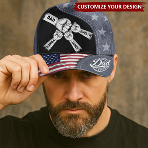 Fist Bump Daddy Grandpa - Personalized Classic Cap