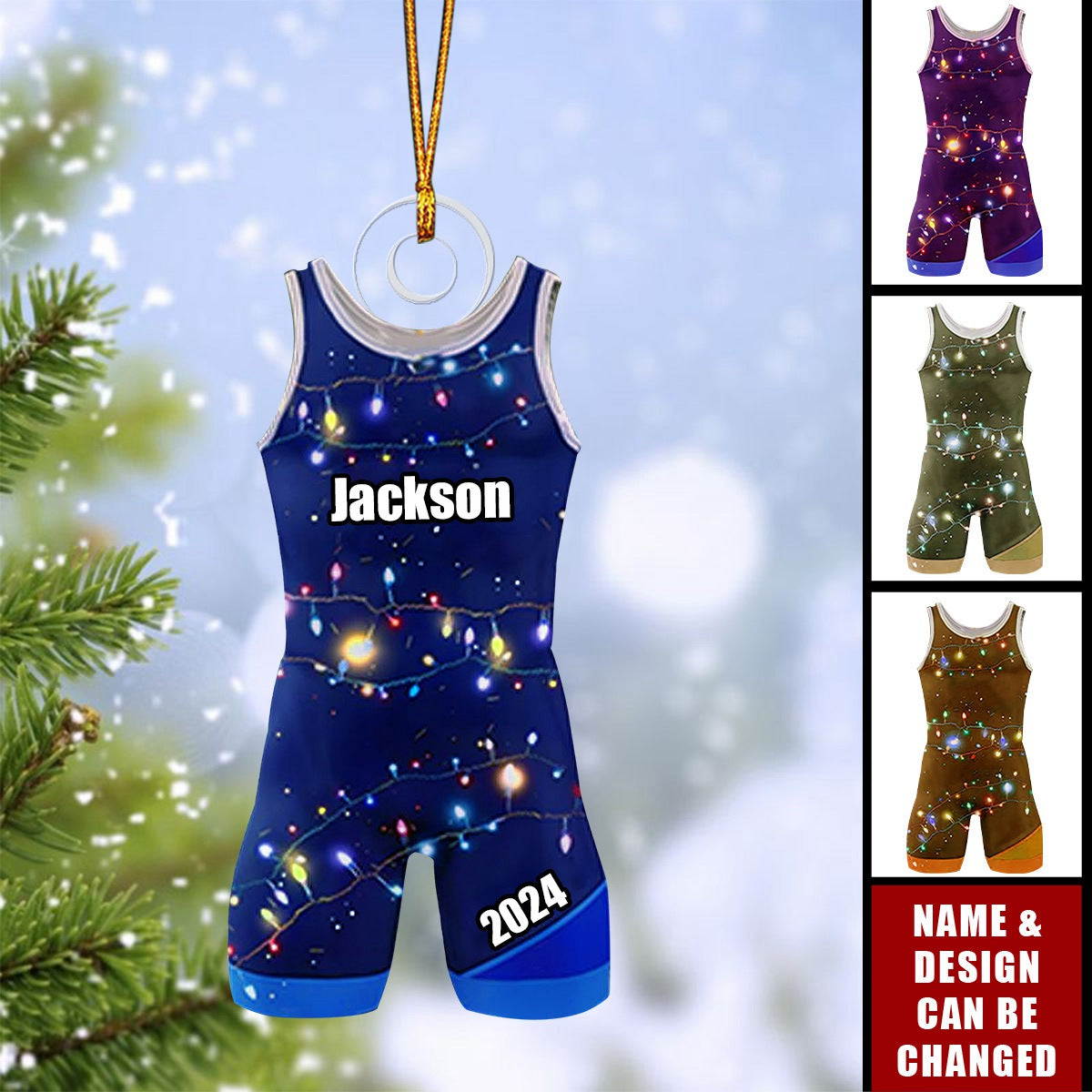 Personalized Wrestling Christmas Ornament - Gifts For Wrestler Ornament