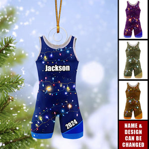 Personalized Wrestling Christmas Ornament - Gifts For Wrestler Ornament