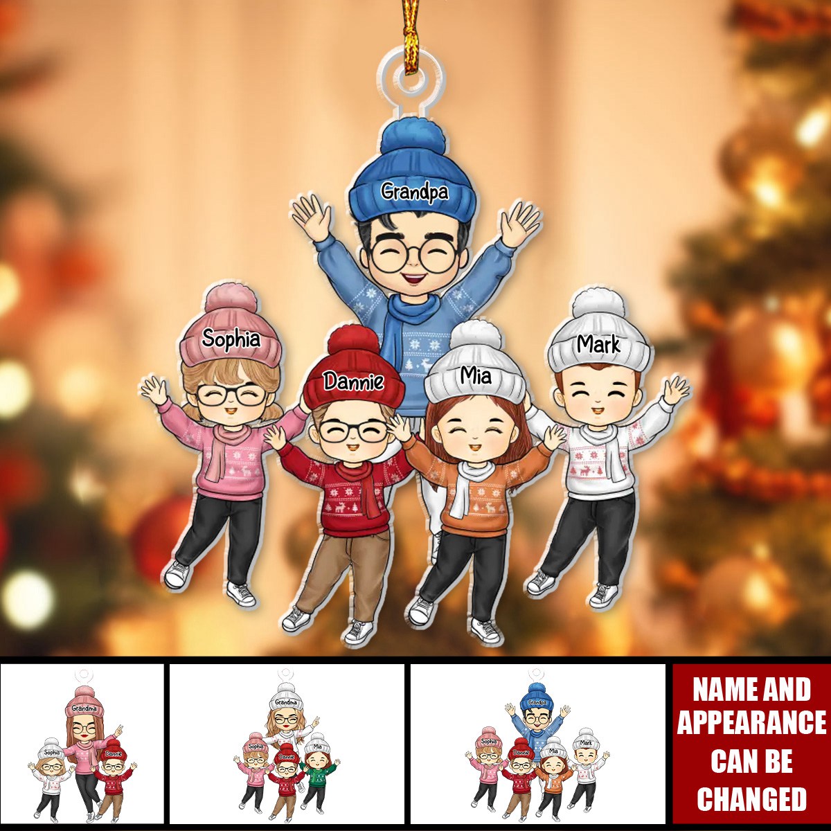 A Merry Christmas To Everybody - Family Personalized Custom Ornament - Christmas Gift For Grandma