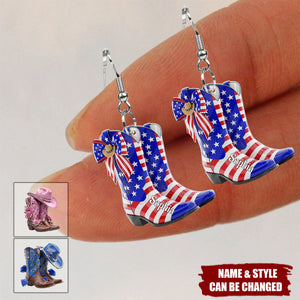 Cowgirl Boots - Personalized Cowgirl Earrings