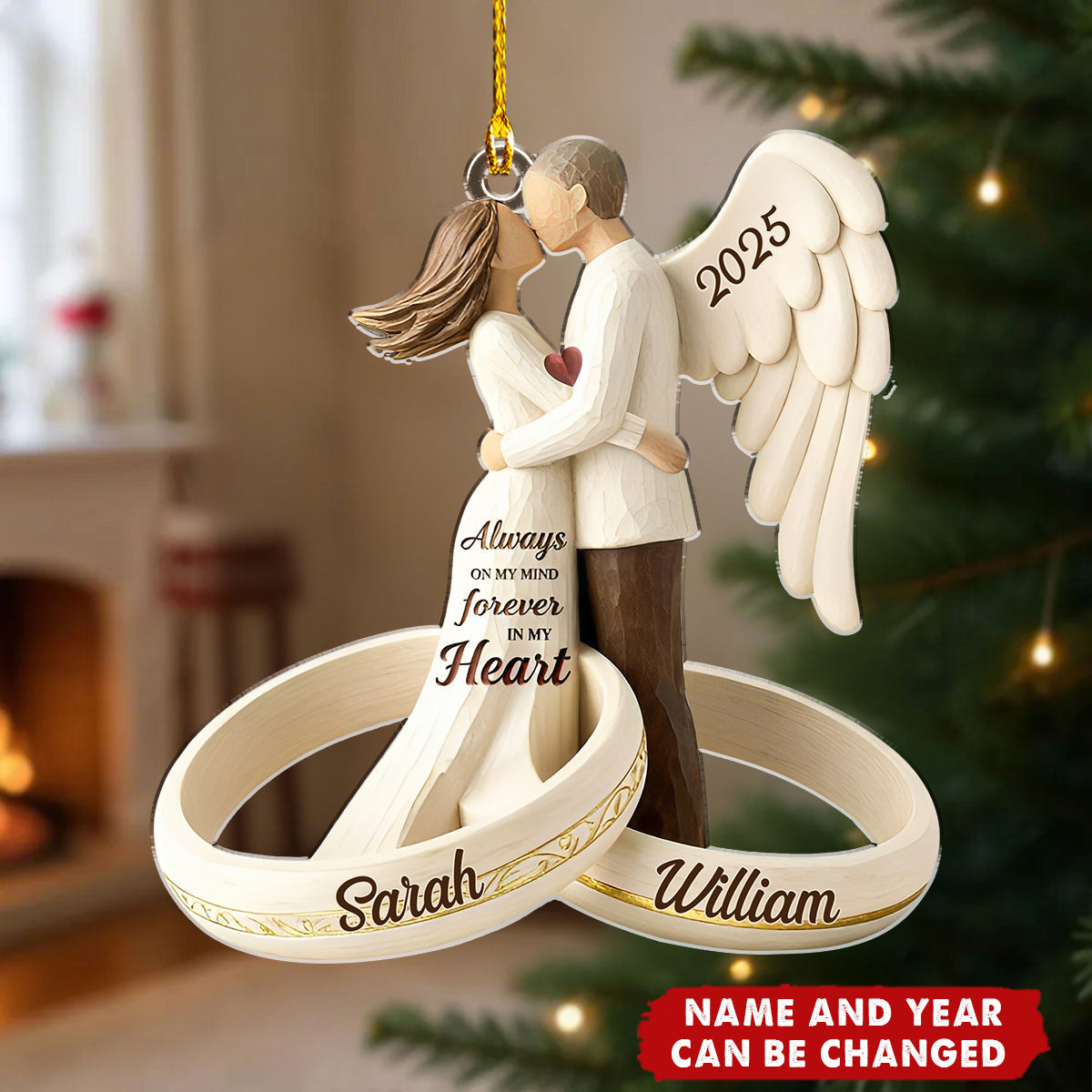 Always On My Mind - Personalized Christmas Acrylic Ornament