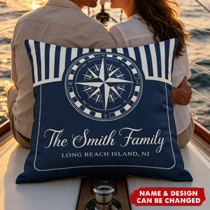 Custom Boat Name, Nautical, Anchor - Personalized Pillows
