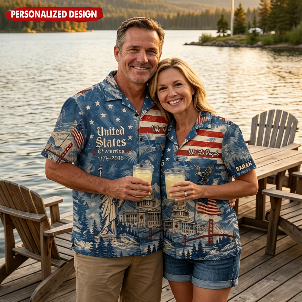 America 250th Land Of The Free Hawaiian Shirt - Personalized Gifts For Patriots