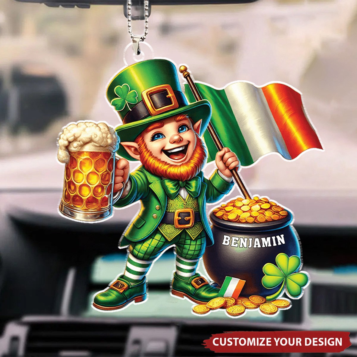 Lucky Patrick's Day - Personalized Acrylic Car Ornament
