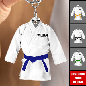 Karate Belt - Personalized Acrylic Keychain, Gift For Karate Practitione