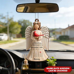 Angels & Cardinals - Custom Wood Ornament, Memorial Gift For Family