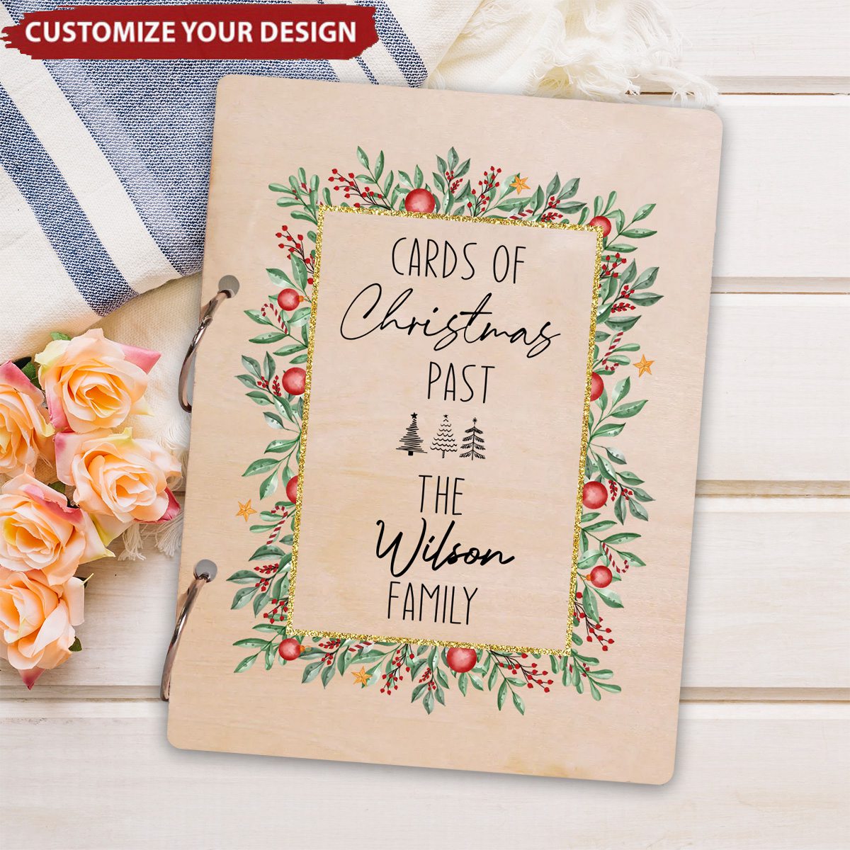 Cards Of Christmas Past Christmas Holy Card Keeper Personalized Christmas Card Holder