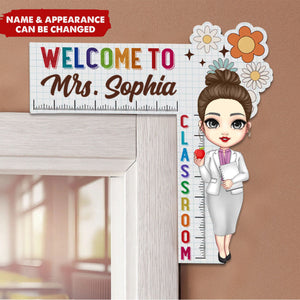 Welcome To My Class Teacher Gift Back To School - Personalized Door Corner Wood Sign