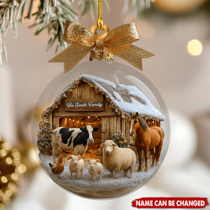 Christmas On The Farm - Personalized Farmer Ornament