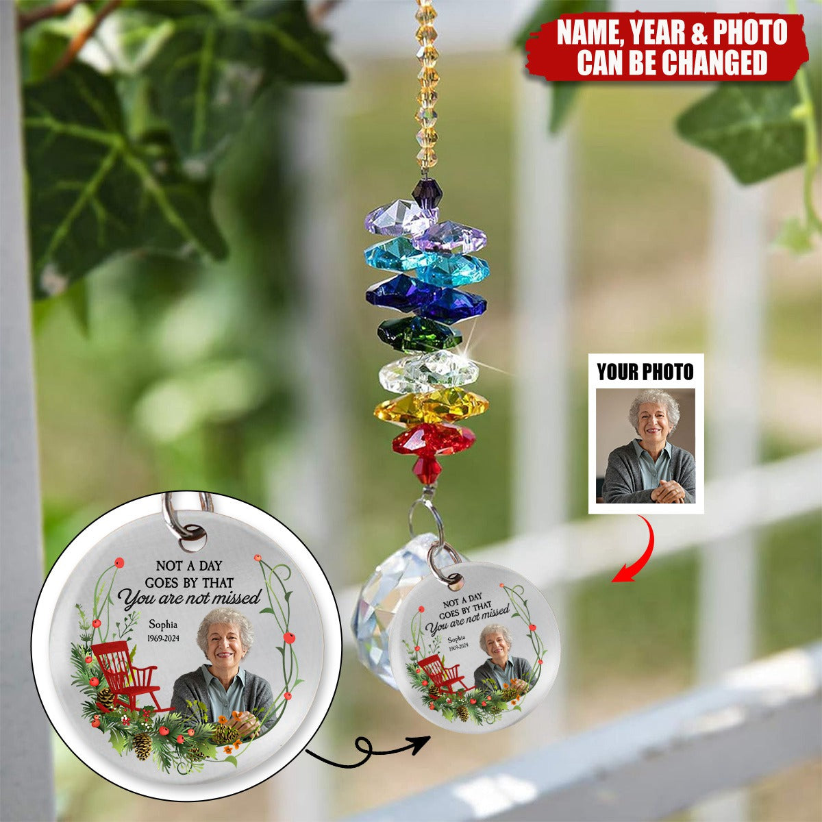 I'm Always With You - Personalized Photo Ball Prism Suncatcher