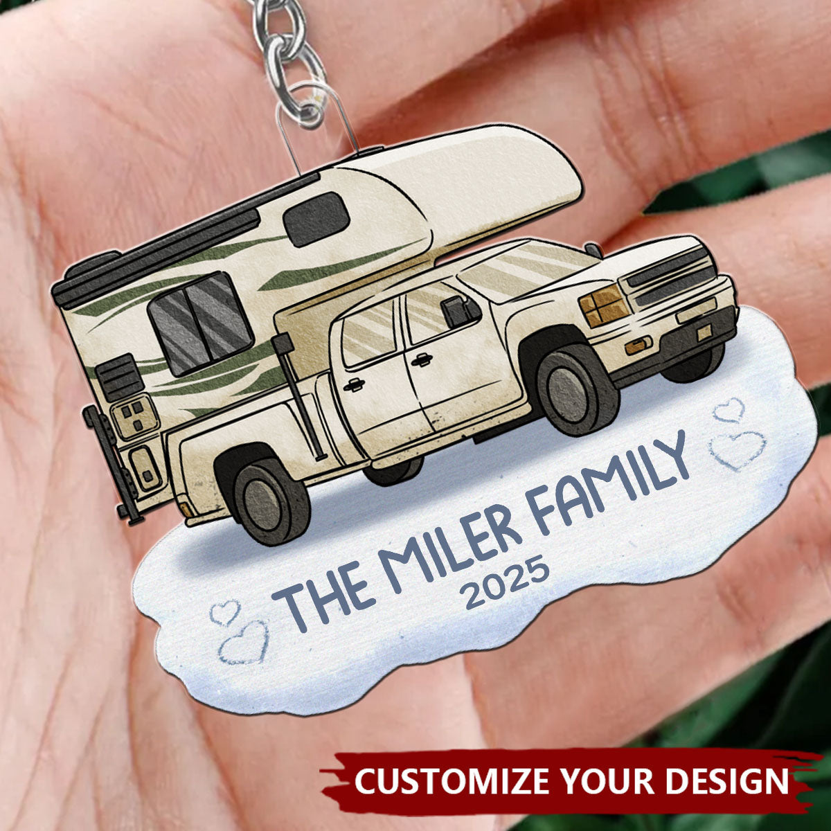 Live Love Laugh Camp - Family Personalized Acrylic Keychain, Gift For Family Members, Camping Lovers