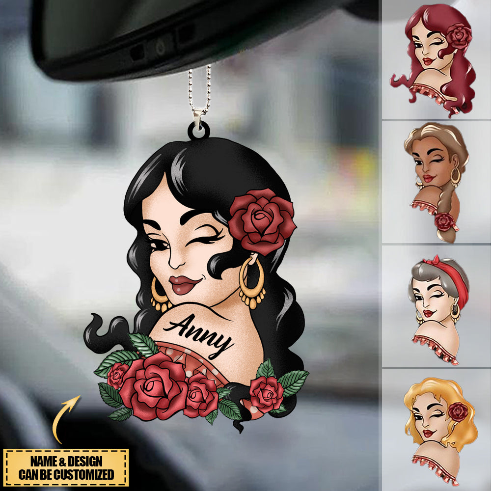 Personalized Vintage Girl Ornament - Hispanic Month Gift For Hispanic