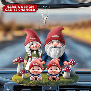 Papa Nana And Grandkids - Personalized Acrylic Car Ornament