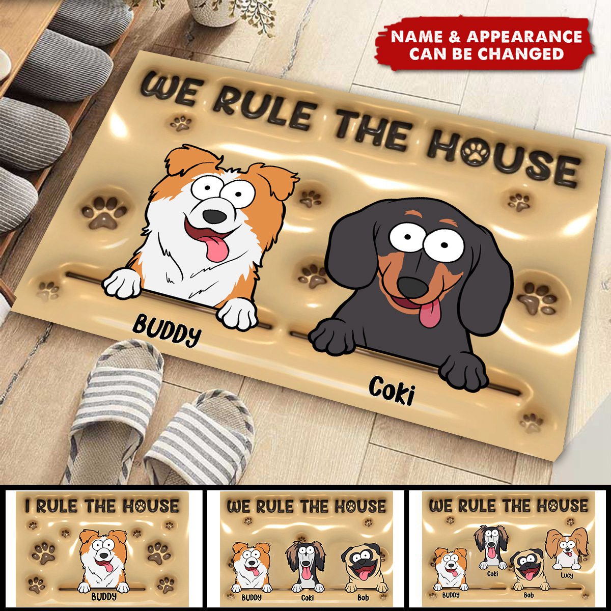 We Rule The House - Dog Personalized Doormat