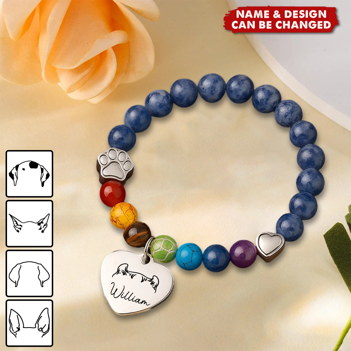 Custom Rainbow Bridge Bracelet - Personalized Pet Memorial Gifts For Dogs And Cats